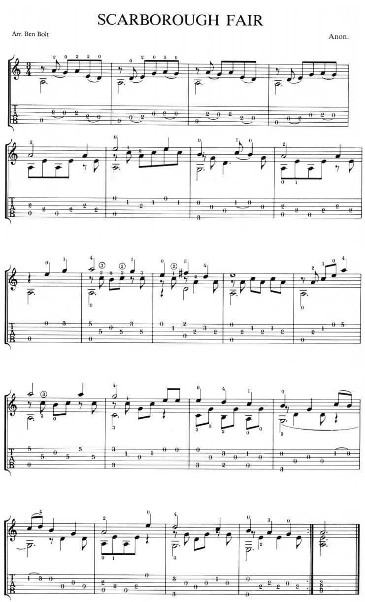 Scarborough Fair Pdf Guitar - ondemandblogs